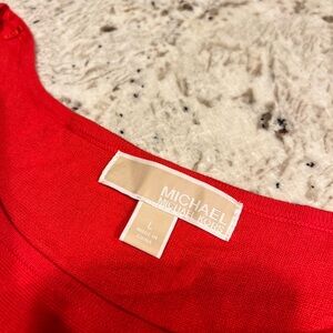 Michael Kors Vibrant Red Knit Top
